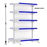 Gondola Centro 170 Fit Ate 3 Metros 1 Ponta Branco 35b Pe Azul - 2