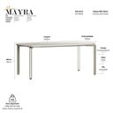 Ver imagem 3 de Mesa para Sala de Jantar Tampo com Vidro/MDF 200cm Base Metal Preto Mayra
