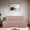 Ver imagem 1 de Sofá Curvo Orgânico 140cm 2 Lugares Linho Antonela