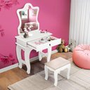 Ver imagem 1 de Penteadeira Infantil Com Espelho E Banqueta Branco Baby 7200 JB Bechara