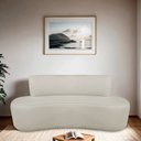 Ver imagem 1 de Sofá Curvo Orgânico 140cm 2 Lugares Bouclé Antonela