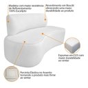 Ver imagem 4 de Sofá Curvo Orgânico 140cm 2 Lugares Bouclé Antonela