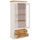 Ver imagem 3 de Cristaleira Vitrine de Madeira Maciça com 2 Gavetas | Coleção England