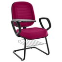 Ver imagem 1 de Cadeira Universitária com Prancheta Linha Blenda Rosa