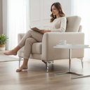 Ver imagem 2 de Pés Cromados P/ Móveis Cantoneira 13cm Kit 4 Pés C/ Parafuso