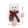 Enfeite Ursinho Polar Natalino com Cachecol Xadrez 17 Cm - 2