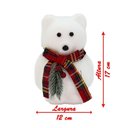 Ver imagem 2 de Enfeite Ursinho Polar Natalino com Cachecol Xadrez 17 Cm