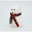 Ver imagem 4 de Enfeite Ursinho Polar Natalino com Cachecol Xadrez 17 Cm