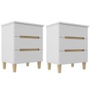 Ver imagem 1 de Kit 2 Mesas Cabeceira 3 Gavetas Logan