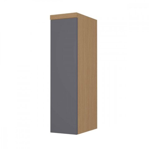 Armário Aéreo 1 Porta Nesher Condessa 20cm 100 MDF Carvalho-Titânio