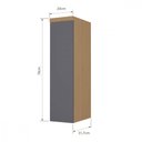 Ver imagem 2 de Armário Aéreo 1 Porta Nesher Condessa 20cm 100 MDF Carvalho-Titânio