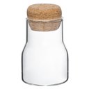 Ver imagem 1 de Pote de Vidro com Tampa Rolha Cortiça 145ml Porta Temperos