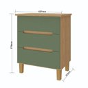 Ver imagem 3 de Kit 2 Mesas Cabeceira 3 Gavetas Logan