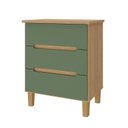 Ver imagem 4 de Kit 2 Mesas Cabeceira 3 Gavetas Logan