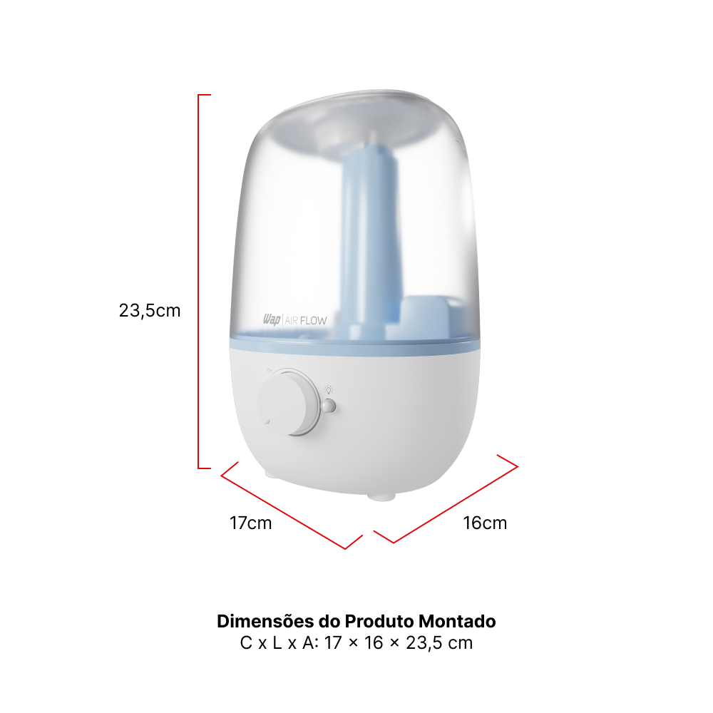 Umidificador de Ar Difusor Ultrassônico 2,3l Wap Air Flow U2 Bivolt - 2