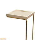 Ver imagem 3 de Mesa Lateral de Apoio para Sala Sofá Anny - Dourada e Off White