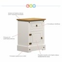 Ver imagem 4 de Kit 2 Mesas de Cabeceira 1 Gaveta 1 Porta Smile