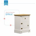 Ver imagem 5 de Kit 2 Mesas de Cabeceira 1 Gaveta 1 Porta Smile Bege