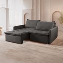 Ver imagem 5 de Sofá Cama Retrátil 2 Lugares 200cm Califórnia Preto