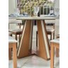Sala de Jantar Moderna Vidro 6 Cadeiras Rubi Turim Lj Móveis - 3