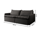 Ver imagem 4 de Sofá Cama Retrátil 220 cm Califórnia Preto