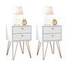 Kit 2 Mesas de Cabeceira 2 Gavetas Retro Bled - 1