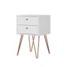 Kit 2 Mesas de Cabeceira 2 Gavetas Retro Bled - 5