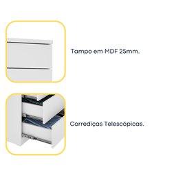 Kit 2 Cômodas 5 Gavetas Espresso Móveis - 5