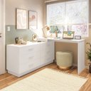 Ver imagem 1 de Cômoda com Escrivaninha em L com 6 Gavetas Leonie Yescasa