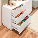 Ver imagem 7 de Cômoda com Escrivaninha em L com 6 Gavetas Leonie Yescasa Branco