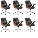 Ver imagem 1 de Kit 6 Cadeiras Escritório Diretor Giratória Corino Kopenhagen