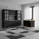 Ver imagem 4 de Ilha para Cozinha Rústica MDF e Madeira Maciça 150cm Joy Yescasa Preto