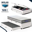 Ver imagem 2 de Cama Box Baú + Colchão Gazin de Molas Ensacadas One Face Air Up + Auxiliar de Espuma Solteiro