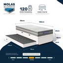 Ver imagem 3 de Cama Box Baú + Colchão Gazin de Molas Ensacadas One Face Air Up + Auxiliar de Espuma Solteiro