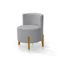 Ver imagem 2 de Kit 2 Poltronas Verona Orgânica Retro Cinza Claro