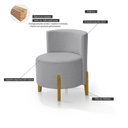 Ver imagem 4 de Kit 2 Poltronas Verona Orgânica Retro Cinza Claro