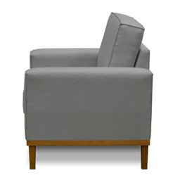 Kit Sofá 3 Lugares 2,10m com Chaise e Poltrona Living Lavinia Linho Cinza Adonai Estofados - 7