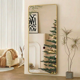 Espelho Grande Retangular Corpo Inteiro 150 X 60 Cm com Suporte de Chão - 8 Espelho Grande Retangular Corpo Inteiro 150 X 60 Cm com Suporte de Chão - 8