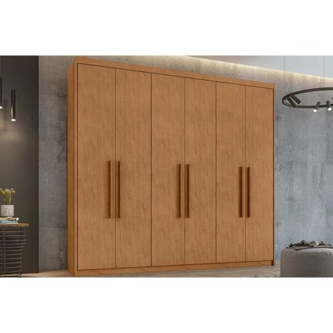 Guarda Roupa 6 Portas 5 Gavs Áries Lopas Amêndoa
