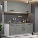 Ver imagem 1 de Cozinha Completa 180001 Com Armário E Balcão Branco/Cinza