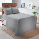 Ver imagem 4 de Jogo Cama Queen Size Algodão 130 Fios Liso Conforto Macio