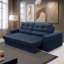 Ver imagem 1 de Sofá Retrátil e Reclinável 3 Lugares 2,50m com Molas Milena Suede Rover & Beato