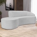 Ver imagem 2 de Sofá Living 4 Lugares 300cm Braço Direito Mozart D06 Linho Cinza - Mpozenato