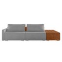 Ver imagem 4 de Sofá Ilha 2 Lugares Living 232cm Modulado para Sala Lary Bouclê K01 - D'Rossi Cor Cinza Claro