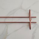 Ver imagem 4 de Conjunto 3 Organizadores Porta Taças 42cm Suportes Suspensos Para Taças Rose Gold