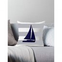 Ver imagem 2 de Capa Almofada Azul Barco À Vela Marítima Decorativo 50x50cm