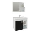 Ver imagem 5 de Kit com 2 Gabinetes Suspenso com Cuba e Espelheira Bia Branco