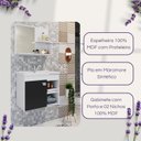 Ver imagem 3 de Kit com 2 Gabinetes Suspenso com Cuba e Espelheira Bia Branco