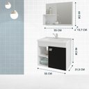 Ver imagem 6 de Kit com 2 Gabinetes Suspenso com Cuba e Espelheira Bia Branco