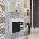 Ver imagem 2 de Kit com 2 Gabinetes Suspenso com Cuba e Espelheira Bia Branco